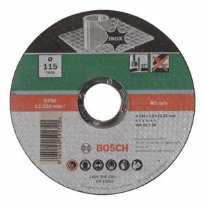 BOSCH - 2609256323 Ruedas de corte rectas, acero inoxidable-EAN 3165140591751 ABRASIVOS DISCOS DE CORTE - Product Image 1