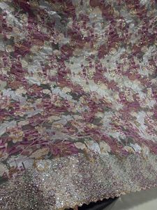 Tela Jacquard de Alta Calidad 100% con Cuentas Hechas a Mano Intrincadas, Material de Lujo para Saris, Lehengas y Vestidos 2025 - Product Image 3