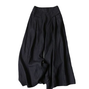 <span class=keywords><strong>Pantaloni</strong></span> Larghi Vintage in Canapa e Cotone, Estate 2025, Vita Alta Semi-elastica, Sottili e Snellenti, Lunghezza alla Caviglia - Product Image 5