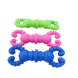 ของเล่นทำความสะอาดฟันรูปกระดูกกุ้ง TPR ทนทานต่อการกัด ของเล่นยางเคี้ยวสำหรับสุนัข ช่วยลดความเบื่อหน่ายและขัดฟัน - Product Image 1