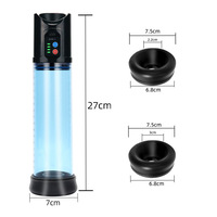 Elektrische Penisvergrößerungspumpe 4 Druckstufen LCD-Bildschirm Trainingstimer USB-Aufladbar Männerpumpe für Herren