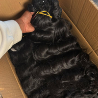 Cheveux Naturels de Haute Qualité 15A Vietnamiens Cambodgiens Alignés à la Cuticule, Cheveux Vierges Non Traités Double Trame Ondulés en Faisceaux
