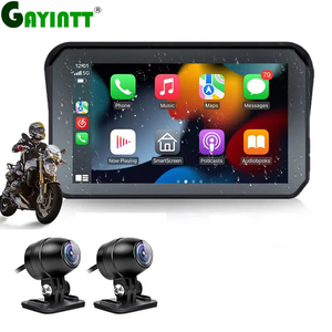 GAYINTT Motocicleta Carplay Impermeável 1080P 5 polegada WiFi Sem Fio <span class=keywords><strong>Android</strong></span>-Auto DVR Monitor Traço <span class=keywords><strong>Cam</strong></span> Navegação GPS TPMS - Product Image 1