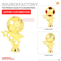 Trophées sportifs DEMO Manufactory, design tendance, plaqué or, figurine de football en ABS, pièces de trophées de football avec personnalisation