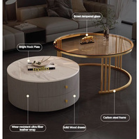 Precio barato, muebles para apartamentos, último diseño, mesa de centro superior de piedra Sinteretd, mesa de centro moderna blanca para sala de estar