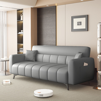 Canapé-Lit Multifonctionnel Double Usage en Cuir et Tissu Design Moderne et Simple pour Petit Appartement Salon ou Chambre