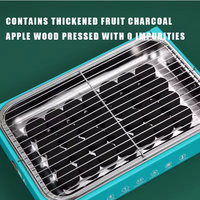 Mini barbecue portable en acier inoxydable jetable pour pique-niques et camping instantanés avec grille à charbon de bois