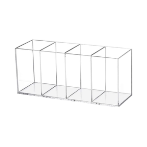 Acrylic 4-ngăn rõ ràng bàn thiết lập tổ chức bút bút chì trang điểm bàn chải chủ - Product Image 1