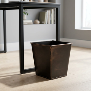 Adorable Look Metal Rectangular <b>Planter</b> Tall Grey Pots for Floor Wall Home Decorations & Indoor - Indian Home Crafts - Product Image 1
