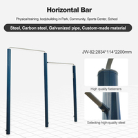 Barres parallèles Jiewei JW-82 2834x114x2200mm en acier Q235, durables et résistantes, pour salle de sport commerciale intérieure/extérieure