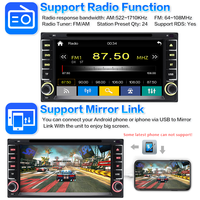 Autoradio GPS pour tableau de bord RAV4 avec lecteur CD, Apple CarPlay sans fil, Android Auto, Mirror Link, écran tactile HD