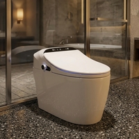 HEEKK Toilette intelligente avec fonctions de mémoire et télécommande 110v/220v One-Piece P-S-trap Nice Design