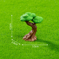Figurine d'arbre miniature en résine verte de dessin animé, très vendue, pour jardin féerique, micro-paysage, décoration, accessoires de terrarium DIY