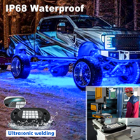 Vente en gros Underglow Light 4-12 Pods Voiture Lumière LED décorative BarsUTV Multicolore Underbody RGB LED Rock Lights Accessoire Auto