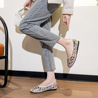 Printemps et été maille brodée chaussures de Ballet plat nouvelle douce fille mode fleur respirant anti-dérapant Mary Jane chaussures simples