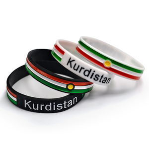 Vòng tay cao su cá nhân hóa, họa tiết dây đeo tay, sản phẩm của Syria, Kurdistan, Palestine, vòng tay silicon in cờ - Product Image 6