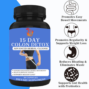 Cápsulas de Desintoxicación de Colon de 15 Días de Marca Privada OEM para un Metabolismo Saludable y Movimiento Intestinal, Suplemento Herbal Natural de Hoja de Senna - Product Image 2