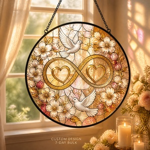 Acchiappasole in Vetro Colorato Rotondo con Motivo Personalizzato Eco-Friendly Angel & Star - Product Image 3
