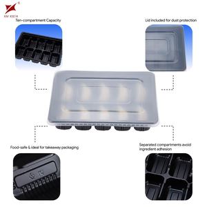 Boîtes d'emballage alimentaire jetables en PP avec couvercles pour boulettes congelées, barquette blister personnalisable pour XF-0672 - Product Image 4