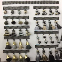 Vente directe d'usine Rideaux à glands en dentelle de style européen simples Accessoires à glands suspendus Perles de dentelle à glands Décoration