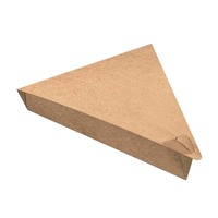 Vente en gros de boîtes à pizza triangulaires de différentes tailles pour pizzas pour emballage alimentaire en tranches à clapet pour restaurant