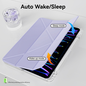 Kenke gran oferta Y Fold Auto Sleep Wake Soft Edge Clear Tablet funda con portalápices derecho para iPad Air456 10,9 pulgadas - Product Image 5