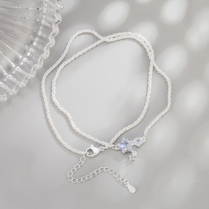 Gargantilla de Plata 925 Original Ajustable Cadena Corta <b>Choker</b> Mujer Hipoalergénica Joyería Minimalista - Product Image 1