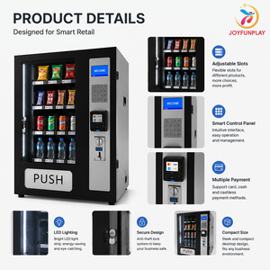 Mini distributeur automatique JFP, petit distributeur automatique intelligent de collations et de boissons, écran tactile, paiement multi-mode, <span class=keywords><strong>24h</strong></span>/24 - Product Image 3