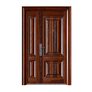 Puerta de Seguridad de Acero para Entrada Principal de Casa, Diseño de Puerta Exterior de Acero + Puerta Antirrobo, Fabricante Chino - Product Image 2