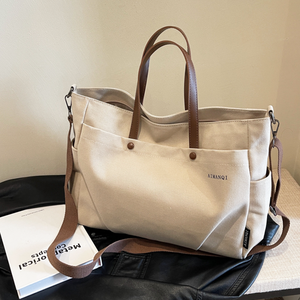 Sac fourre-tout en toile marron personnalisé en gros – Sacs fourre-tout pour femmes actives avec fermeture éclair et poignée - Product Image 1