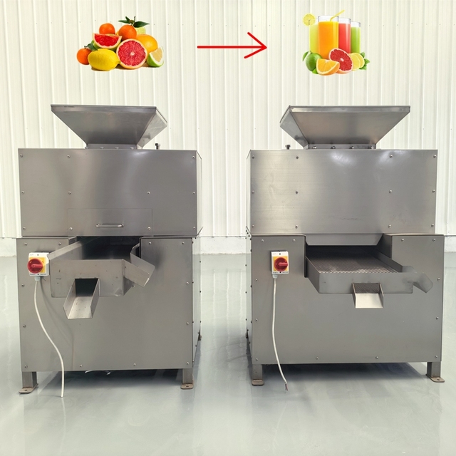 Commercial Automatic Orange Lemon Lime Citrus Squeezer Juicer Industrial Double Roller Fruit Juice Making Machine 200-1000kg/h