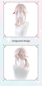 Perruque de cosplay réaliste Genshin Impact Inazuma City Anime Touya, ondulation droite soyeuse, densité 130%, fibre synthétique haute température - Product Image 3