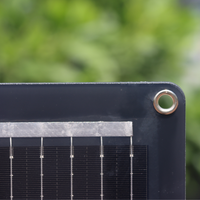 Prix d'usine 16.5V 200W Panneau solaire flexible tout noir pour les activités de plein air