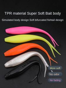 Cebo suave para bebé, silenciador, cola de horquilla, 14cm10g, TPE5, agua flotante, dos colores, Minnow <span class=keywords><strong>Zman</strong></span>, señuelo de pesca suave a la venta - Product Image 3