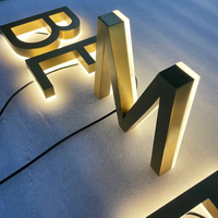 Enseigne lumineuse LED 3D personnalisée en métal pour intérieur, avec logo d'entreprise, pour la publicité