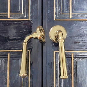 Luxury Modern <b>French</b> <b>Door</b> <b>Handle</b> Lock Solid Wood <b>Door</b> Brass Privacy Passage Mortise Lock <b>Handle</b> Set Easy Installation 5 Year - Product Image 3