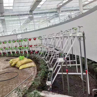 Étagère hydroponique longue de 4 m, 10 niveaux, 1,8 m de hauteur, ensemble complet avec plateau de culture, structure durable, serre