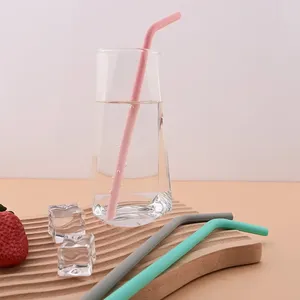 Modern Portable Eco-Friendly Wedding Straight Bend Pipette Candy Colors Silicone <b>Drinking</b> <b>Straws</b> Bar Accessories - Product Image 2