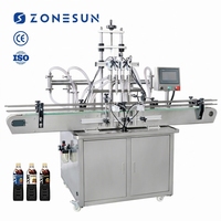 Machine de remplissage automatique multi-têtes ZONESUN ZS-YT4T-4Y pour liquides (bain de bouche, détergent, jus, huile d'olive, shampoing)
