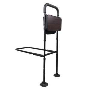 Barre de sécurité noire réglable en hauteur pour lit, sans perçage, pour personnes âgées et femmes enceintes, usage domestique - Product Image 2