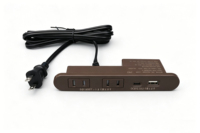 Prise de bureau encastrée avec USB et LED pour table de chevet, bureau ou utilisation au bureau
