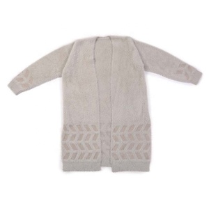 Femme automne hiver plume fil grossier jauge à manches longues <span class=keywords><strong>pull</strong></span> cardigan - Product Image 1