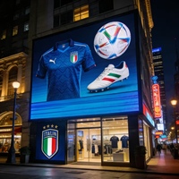 Écran publicitaire LED P3.9 de 229 pouces pour les matchs de football de l'équipe d'Italie, articles essentiels pour les besoins quotidiens, magasin spécialisé