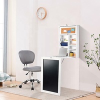 Table d'ordinateur pliante et flottante murale multifonction Convertible, Table pliante murale en bois pour les espaces restreints