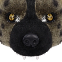 Costume d'Halloween en peluche simulée de hyène tachetée, accessoire de cosplay animal respirant demi-visage pour carnaval