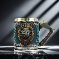 Battle Axe En Acier Inoxydable Tasse À Bière Tasse À Café Halloween Cadeau pour Hommes Unique Durable Tankard pour Bar Party G25-591