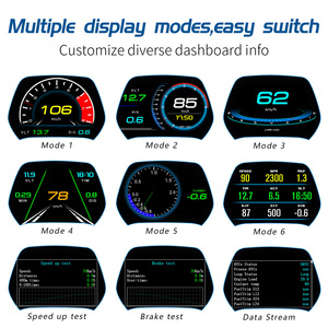 YOMIRACING P19 OBD2 GPS HUD เครื่องวัดสมาร์ท แสดงความเร็ว รอบเครื่องยนต์ อุณหภูมิน้ำ แรงดันไฟฟ้า อัตราส่วนน้ำมันเชื้อเพลิง AFR 0-100 ทดสอบ ล้างข้อมูลได้ รองรับ 12 ภาษา - Product Image 5