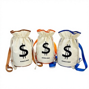 <b>Canvas</b> Vintage Women's Outdoor Knapsack Polyester Lining Large Capacity Drawstring <b>Backpack</b>-Creative Leisure Simplicity Design - Product Image 1