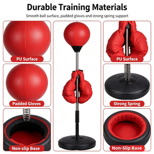 Appareil d'entraînement de fitness réglable à ressort pour la maison, équipement de sport, ballon de boxe sur pied - Product Image 4