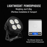 Lampu Panggung LED COB 4x50W Kecerahan Tinggi Tahan Air untuk Luar Ruangan, Putih Hangat & Putih Dingin untuk Konser DJ, Teater & Pencahayaan Pernikahan